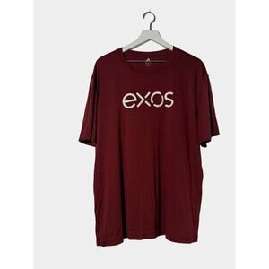 Adidas T-Shirt Mens Exos Maroon Graphic Casual Lightweight Size XL